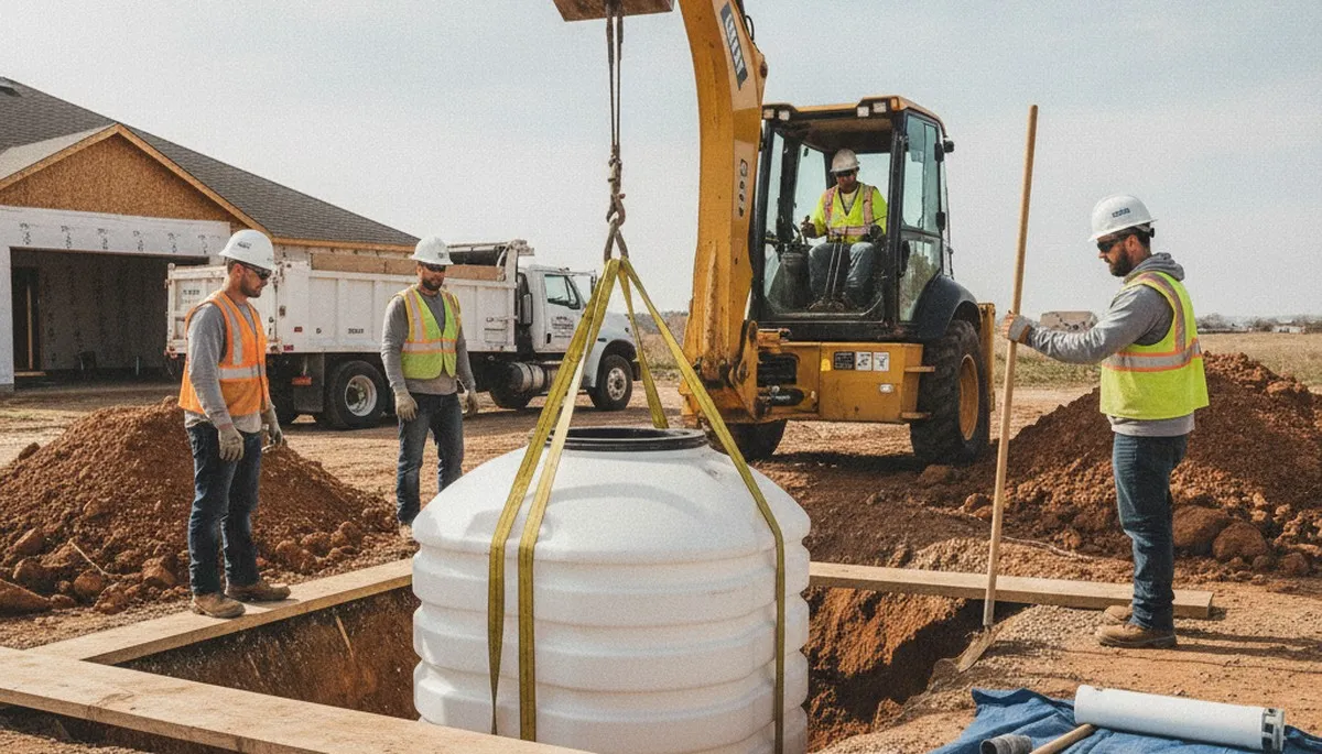 Fort Lauderdale, FL plumbers installing a septic tank for a home with professional service